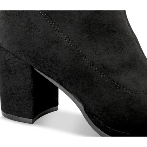 Bottines NOIR Femme Motif Uni A Enfiler