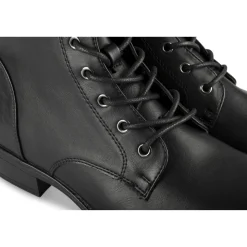 Bottines NOIR Femme Motif Uni Lacets