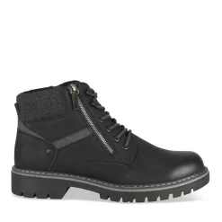 Bottines NOIR Homme Motif Uni A Enfiler
