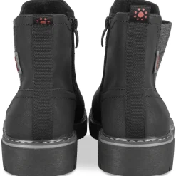 Bottines NOIR Homme Motif Uni Elastique + Fermeture éclair