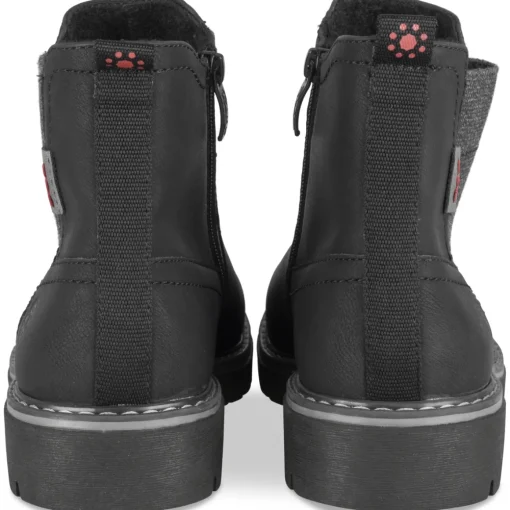 Bottines NOIR Homme Motif Uni Elastique + Fermeture éclair