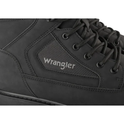 Bottines NOIR Homme Motif Uni Lacets