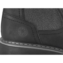 Bottines NOIR Homme Motif Uni Elastique + Fermeture éclair