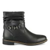 Bottines Plissé NOIR Femme Motif Clouté Fermeture éclair