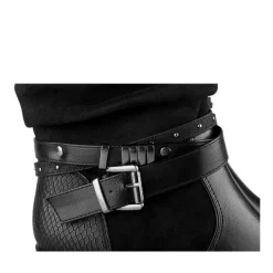Bottines Plissé NOIR Femme Motif Animal Fermeture éclair