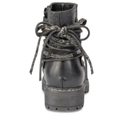 Bottines Plissé NOIR Fille Motif Uni Fermeture éclair