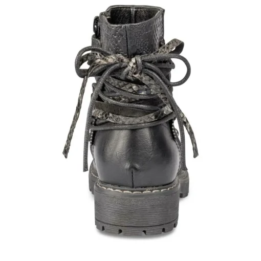 Bottines Plissé NOIR Fille Motif Uni Fermeture éclair
