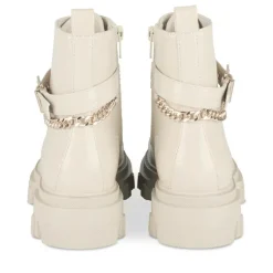 Bottines Rangers BEIGE Fille Motif Chaîne Lacets