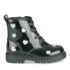 Bottines Rangers BLEU Fille Motif Vernis Lacets