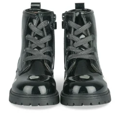 Bottines Rangers BLEU Fille Motif Vernis Lacets