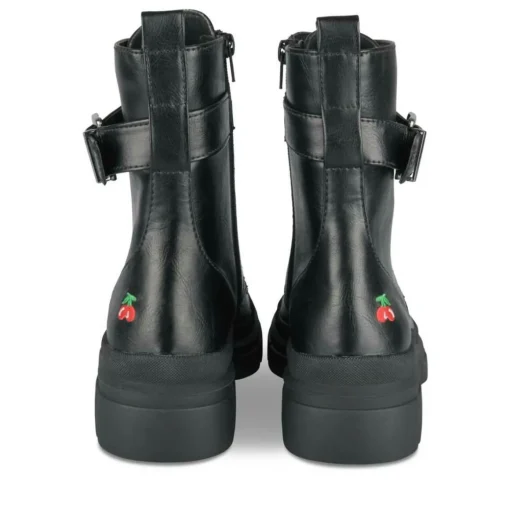 Bottines Rangers NOIR Femme Motif Uni Lacets