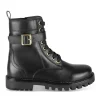 Bottines Rangers NOIR Fille CUIR Motif Uni A Enfiler