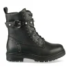 Bottines Rangers NOIR Fille Motif Perle Fermeture éclair