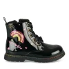 Bottines Rangers NOIR Fille Motif Multicolore Fermeture éclair