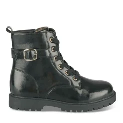 Bottines Rangers NOIR Fille Motif Iridescent Lacets
