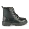 Bottines Rangers NOIR Fille Motif Iridescent Lacets