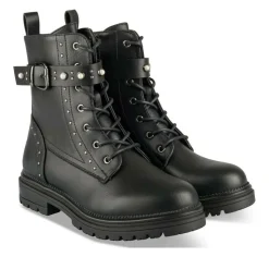 Bottines Rangers NOIR Fille Motif Perle Fermeture éclair