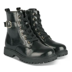Bottines Rangers NOIR Fille Motif Iridescent Lacets