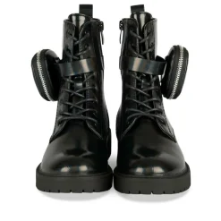 Bottines Rangers NOIR Fille Motif Iridescent Lacets