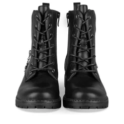 Bottines Rangers NOIR Fille Motif Perle Fermeture éclair