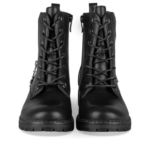 Bottines Rangers NOIR Fille Motif Perle Fermeture éclair