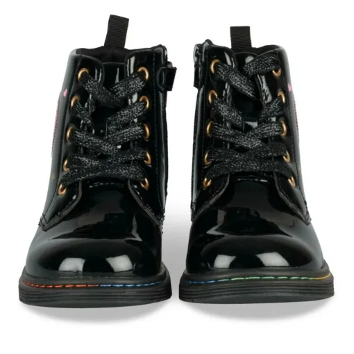 Bottines Rangers NOIR Fille Motif Multicolore Fermeture éclair