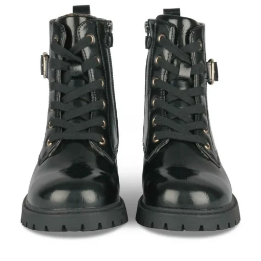 Bottines Rangers NOIR Fille Motif Iridescent Lacets