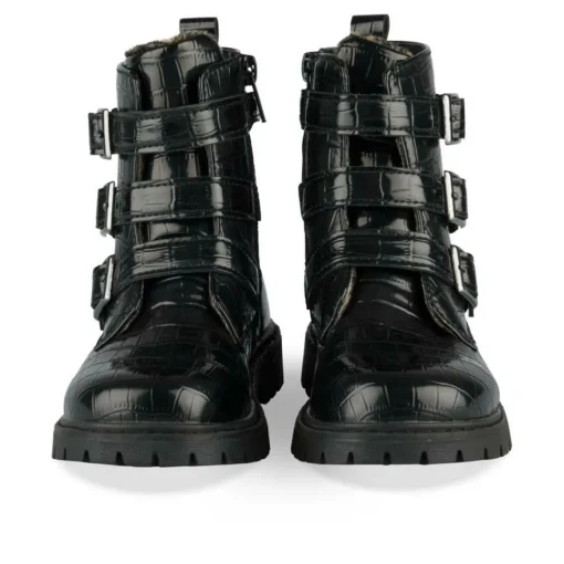 Bottines Rangers NOIR Fille Motif Iridescent Fermeture éclair
