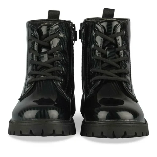 Bottines Rangers NOIR Fille Motif Iridescent Lacets