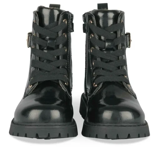 Bottines Rangers NOIR Fille Motif Iridescent Lacets