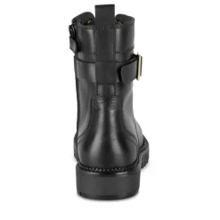 Bottines Rangers NOIR Fille CUIR Motif Uni A Enfiler