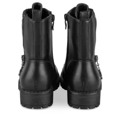 Bottines Rangers NOIR Fille Motif Perle Fermeture éclair