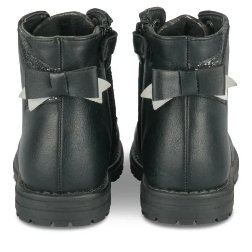 Bottines Rangers NOIR Fille Motif Paillettes Lacets