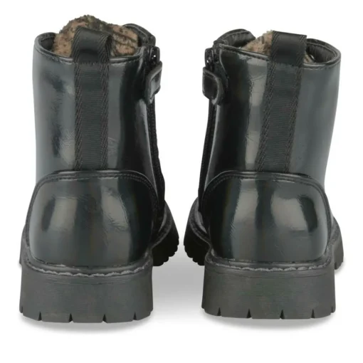 Bottines Rangers NOIR Fille Motif Iridescent Lacets