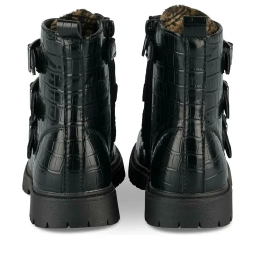 Bottines Rangers NOIR Fille Motif Iridescent Fermeture éclair