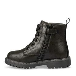Bottines Rangers NOIR Fille Motif Uni Lacets