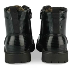 Bottines Rangers NOIR Fille Motif Iridescent Lacets