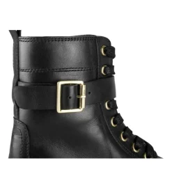 Bottines Rangers NOIR Fille CUIR Motif Uni A Enfiler