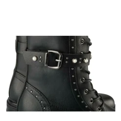 Bottines Rangers NOIR Fille Motif Perle Fermeture éclair