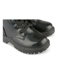 Bottines Rangers NOIR Fille Motif Iridescent Lacets