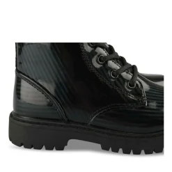 Bottines Rangers NOIR Fille Motif Iridescent Lacets