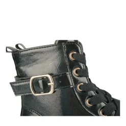 Bottines Rangers NOIR Fille Motif Iridescent Lacets