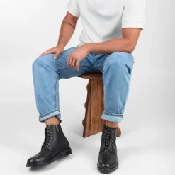 Bottines Rangers NOIR Homme Motif Uni Lacets