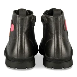 Bottines Rangers PEWTER Fille Motif Coeurs Lacets