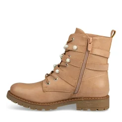 Bottines Rangers ROSE Fille Motif Uni Lacets