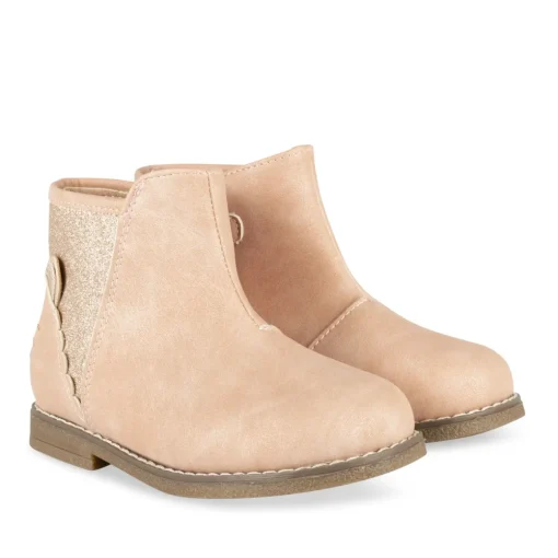 Bottines ROSE Fille Motif Paillettes Fermeture éclair