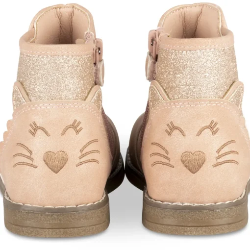 Bottines ROSE Fille Motif Paillettes Fermeture éclair