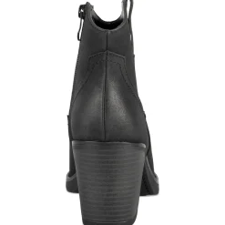 Bottines Santiag NOIR Femme Motif Uni Fermeture éclair