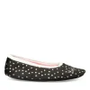 Chaussons Ballerine NOIR Femme Motif A Pois A Enfiler