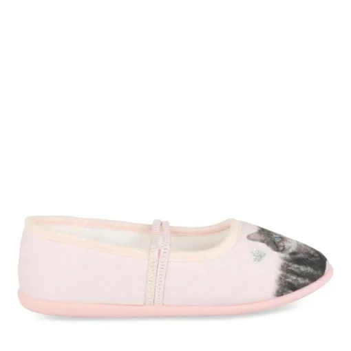 Chaussons Ballerine ROSE Fille Motif Animal Elastique
